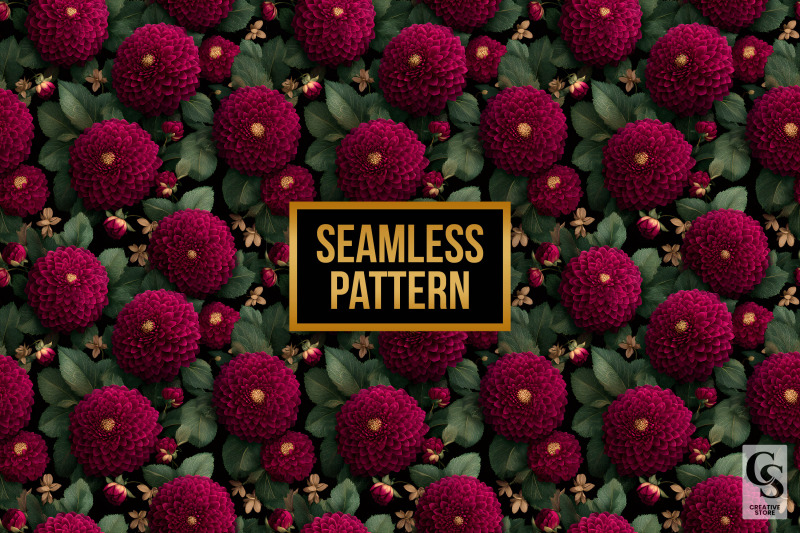 burgundy-dahlia-flowers-digital-papers