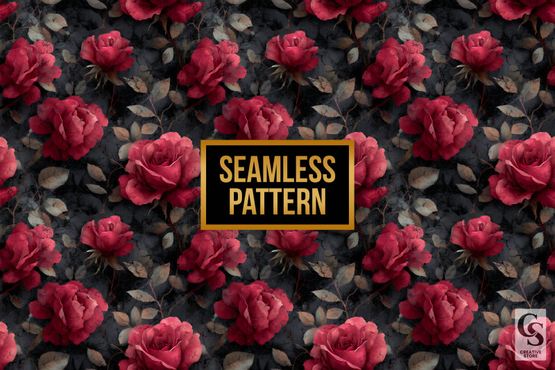 gothic-textured-rose-flowers-seamless-pattern
