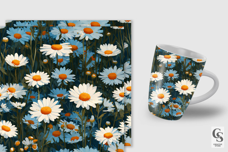 shasta-daisy-flowers-seamless-patterns