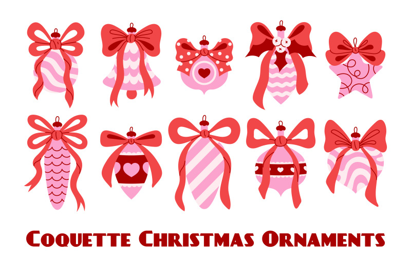 coquette-christmas-ornaments-png-clipart