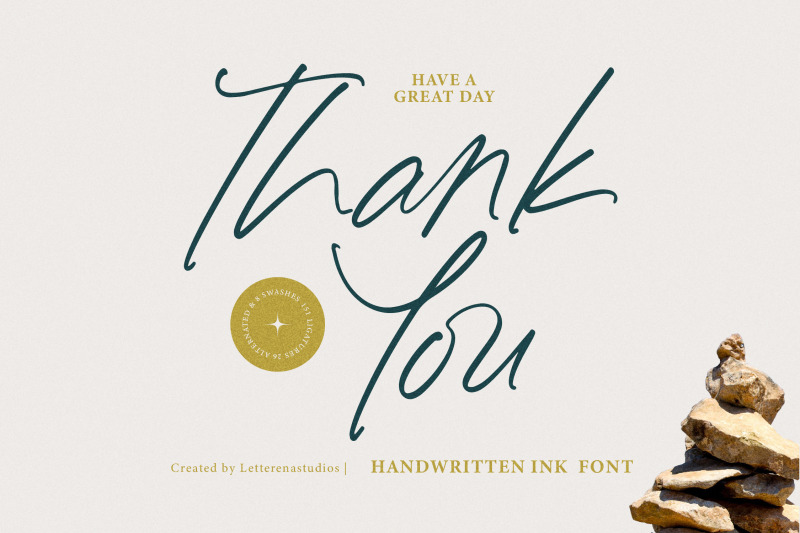 charitty-battera-handwritten-ink-font