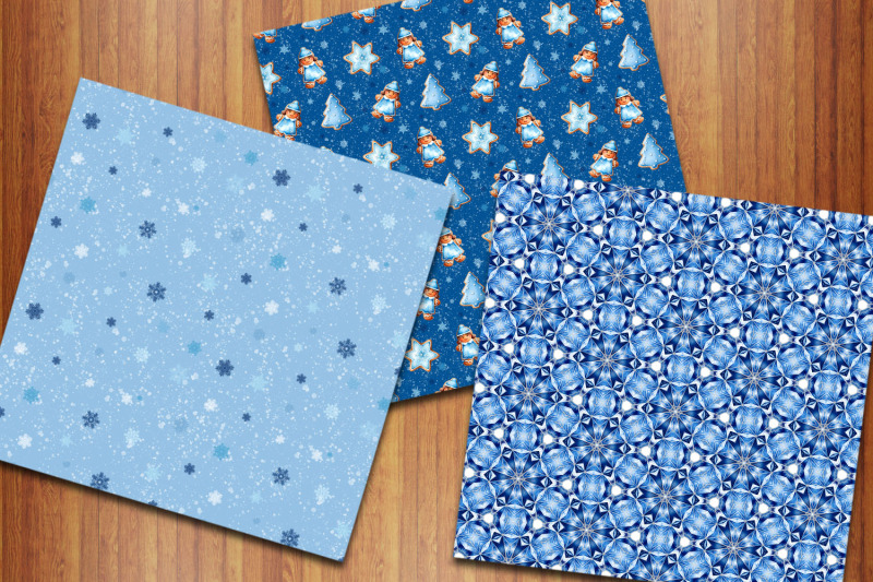 blue-winter-christmas-digital-papers-winter-floral-backgrounds