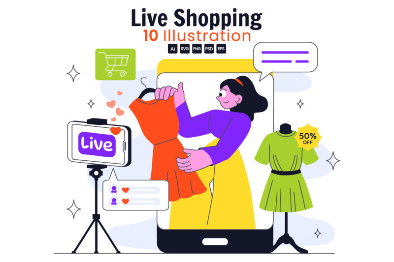 10-influencer-live-shopping-illustration