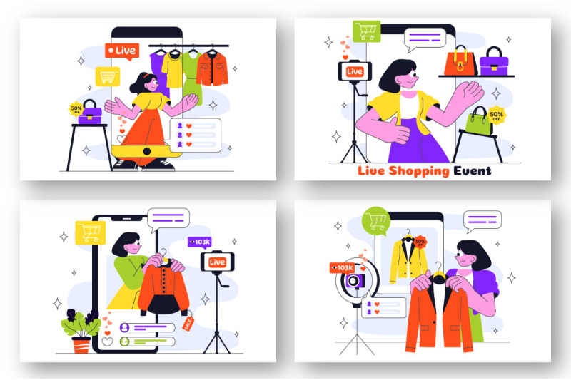 10-influencer-live-shopping-illustration