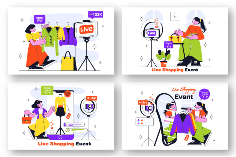 10-influencer-live-shopping-illustration
