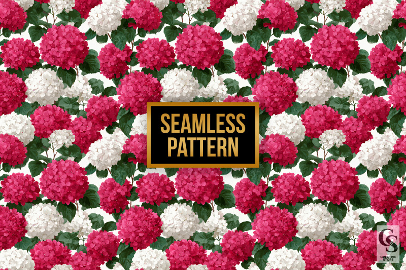 pink-and-white-hydrangea-flowers-digital-paper