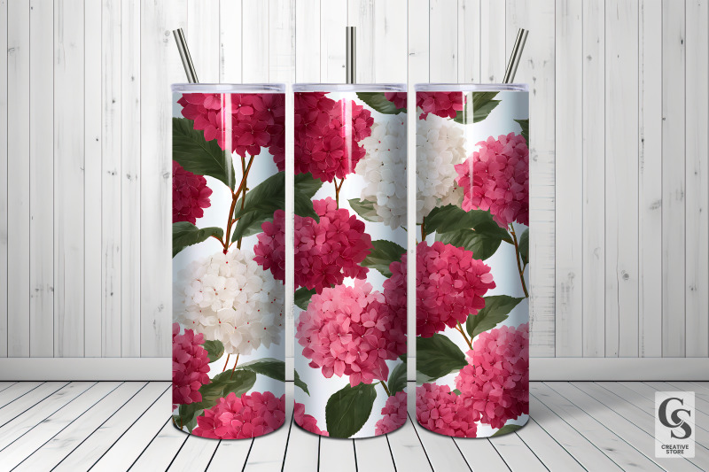 pink-and-white-hydrangea-flowers-digital-paper