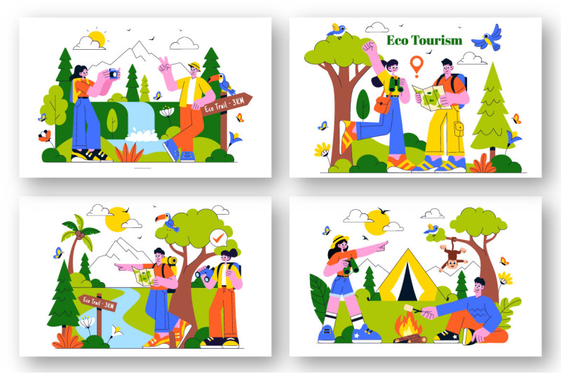 10-eco-tourism-travel-destination-illustration