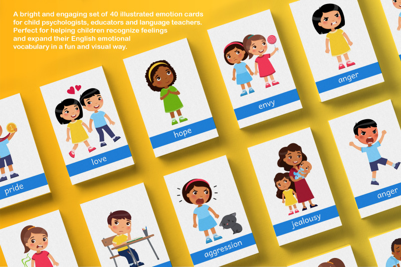 emotion-flashcards-for-child-psychology-esl-classroom-learning