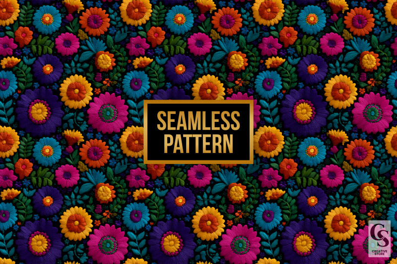 mexican-flowers-embroidery-seamless-patterns