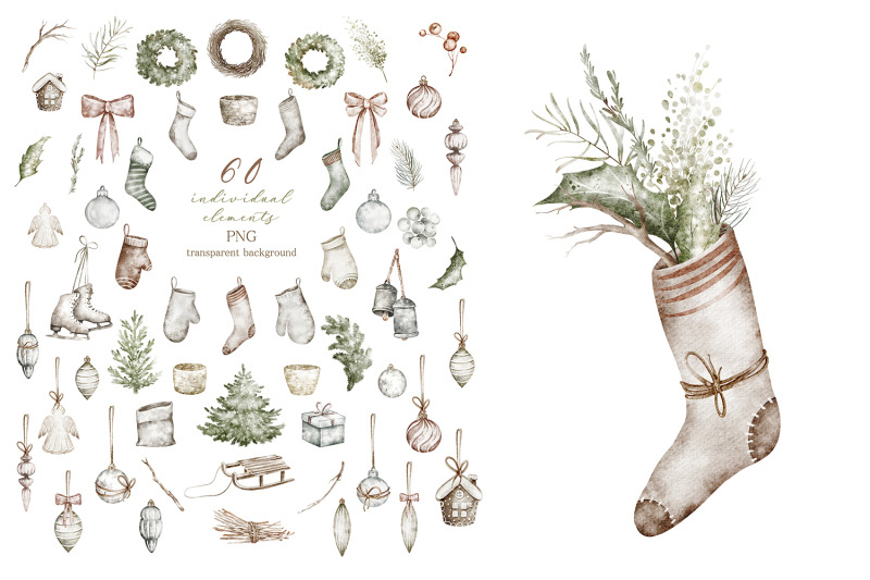 rustic-watercolor-christmas-designs-clipart-amp-card-templates