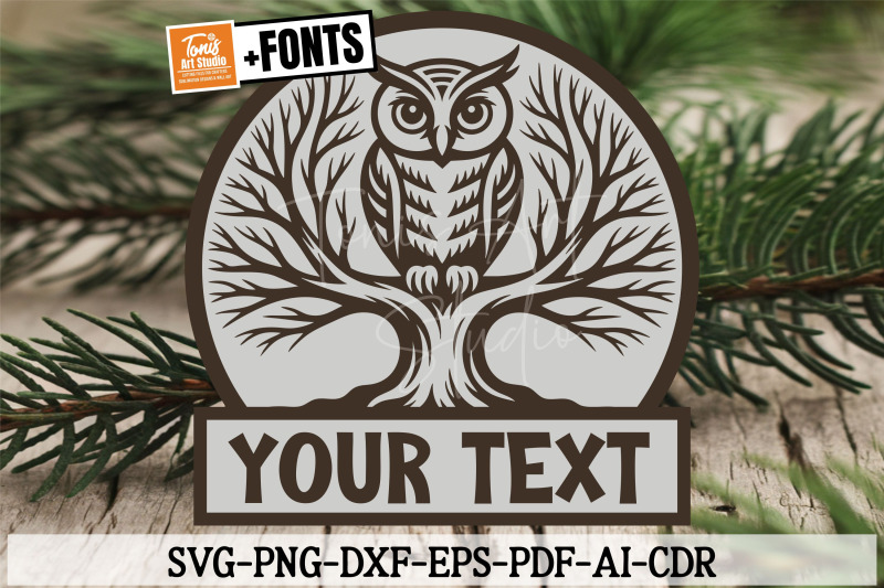 owl-laser-cut-file-svg-dxf-png-owl-name-sign-owl-clipart