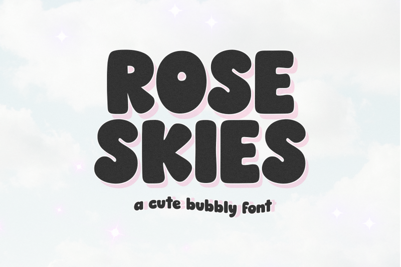 rose-skies-cute-bubbly-font