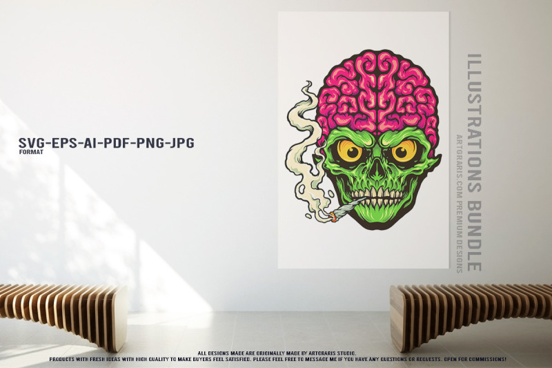 summer-skull-art-collection-cowboy-bandit-pineapple-zombie-viking