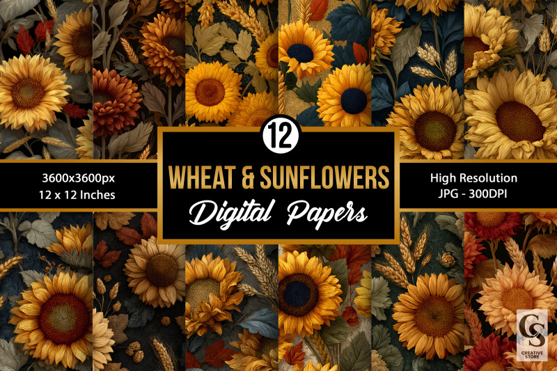 wheat-amp-sunflowers-garden-digital-paper