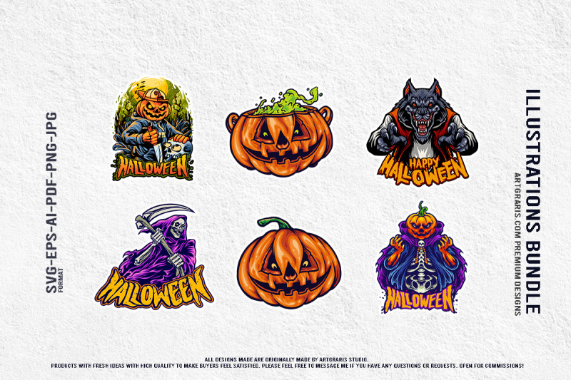 halloween-night-creatures-pumpkin-monsters-and-creepy-werewolf-pack