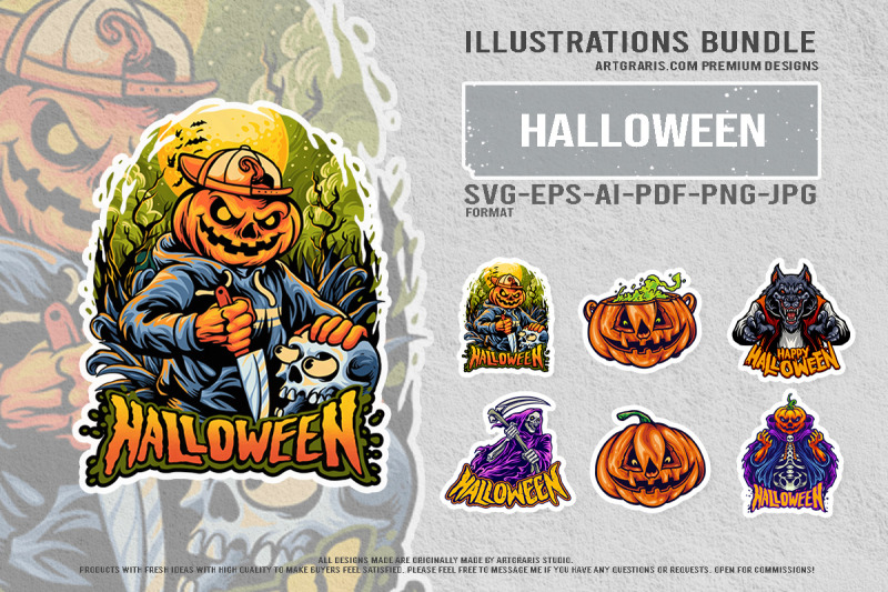 halloween-night-creatures-pumpkin-monsters-and-creepy-werewolf-pack