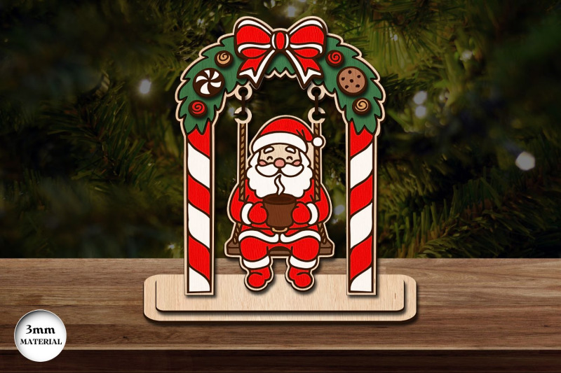 santa-claus-on-swing-laser-cut