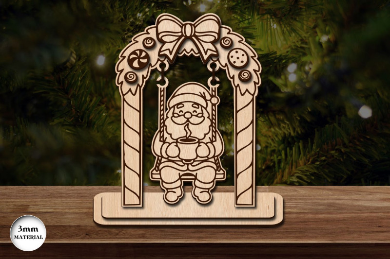 santa-claus-on-swing-laser-cut