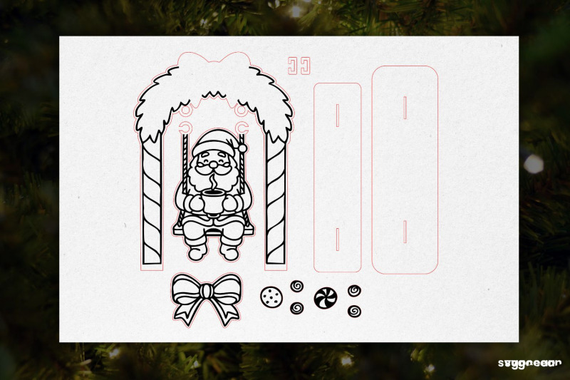 santa-claus-on-swing-laser-cut