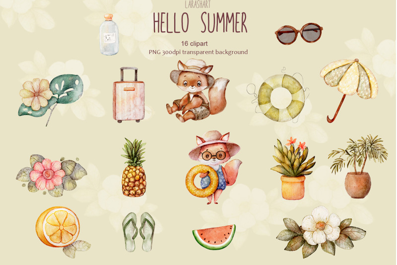 cute-summer-fox-clipart
