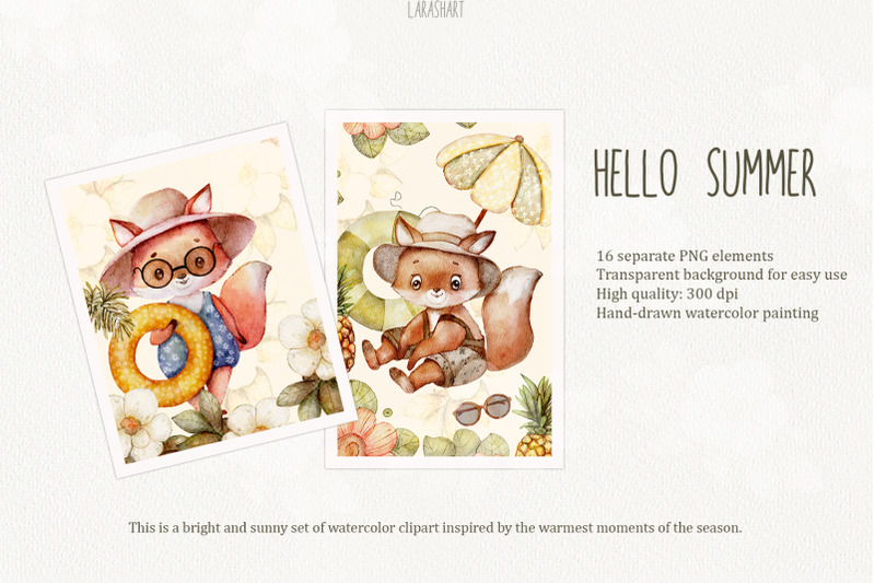 cute-summer-fox-clipart