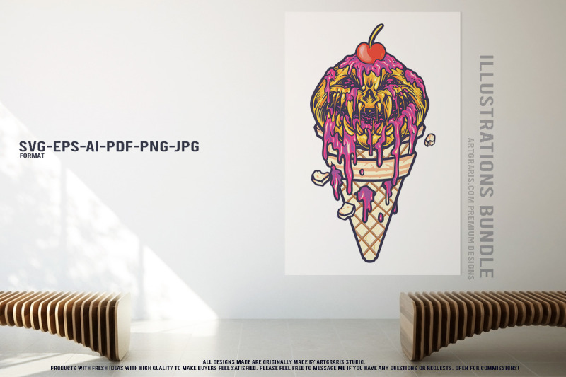 happy-halloween-pumpkin-monsters-creepy-ice-cream-artwork