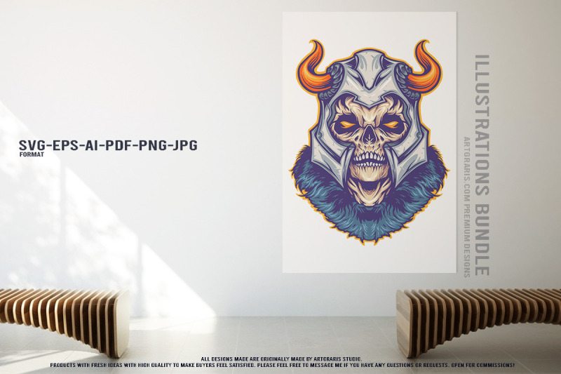 creepy-skull-artwork-slime-demon-pineapple-gothic-warrior-designs
