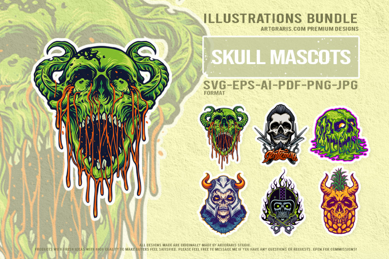 creepy-skull-artwork-slime-demon-pineapple-gothic-warrior-designs