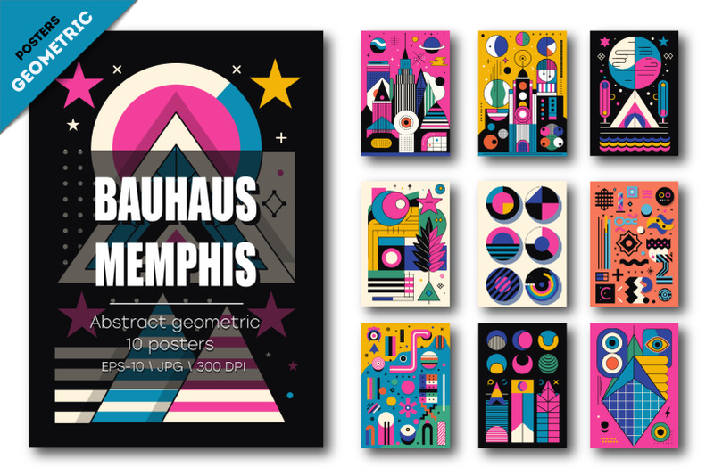 abstract-geometric-bauhaus-memphis-03-10-posters