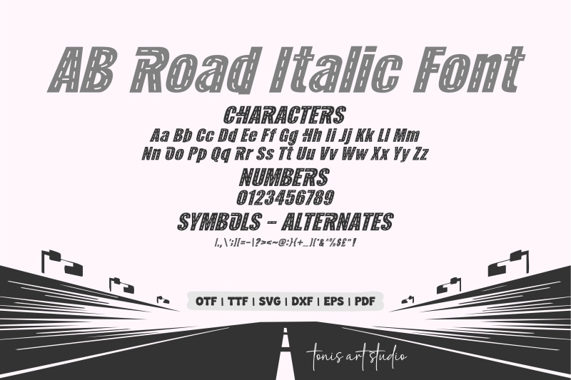ab-road-fonts-road-alphabet-racing-letters-svg-otf-ttf