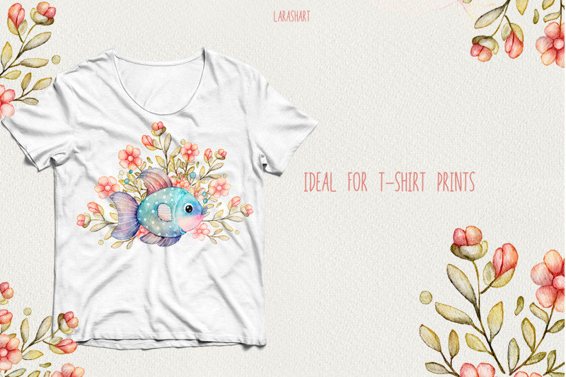 watercolor-fish-and-flowers-clipart-cute-underwater-floral-illustrati