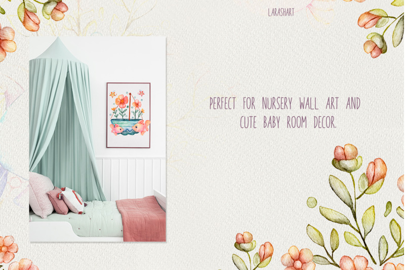 watercolor-fish-and-flowers-clipart-cute-underwater-floral-illustrati