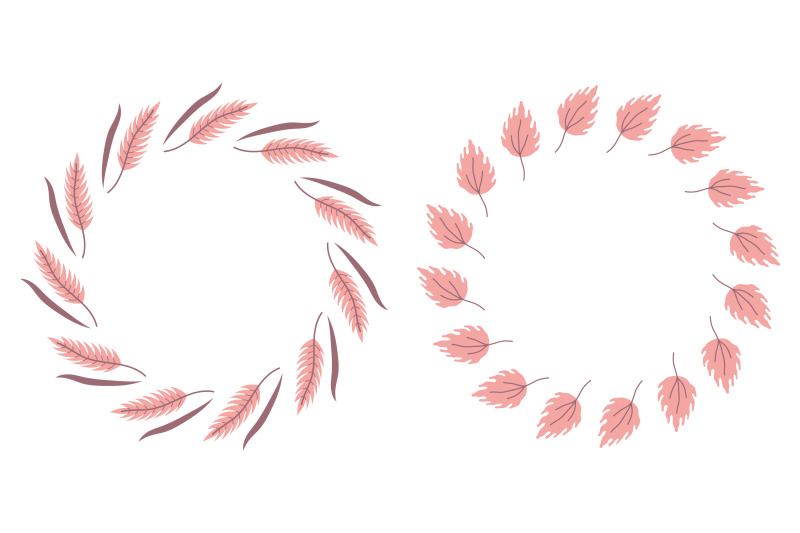 pink-botanical-wreaths-png-clipart