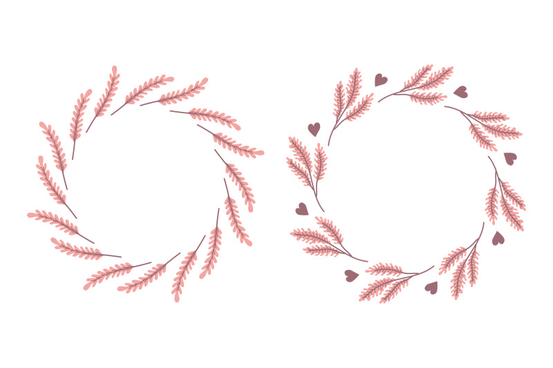 pink-botanical-wreaths-png-clipart
