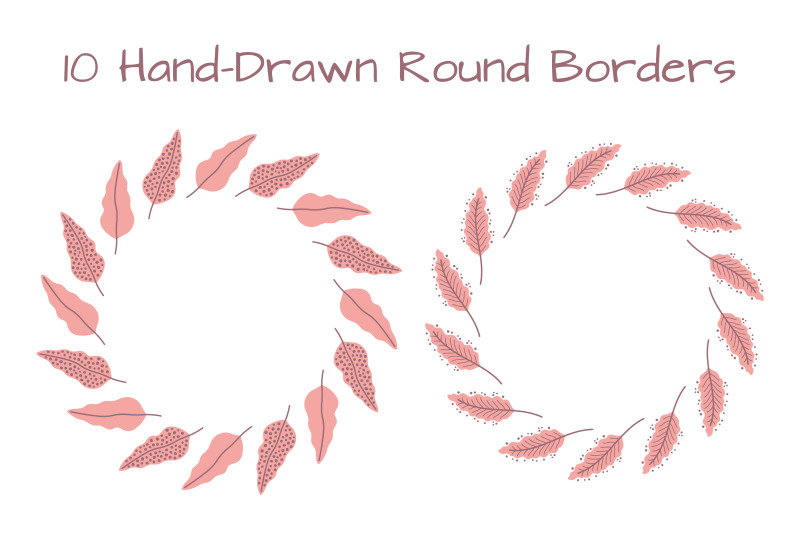 pink-botanical-wreaths-png-clipart