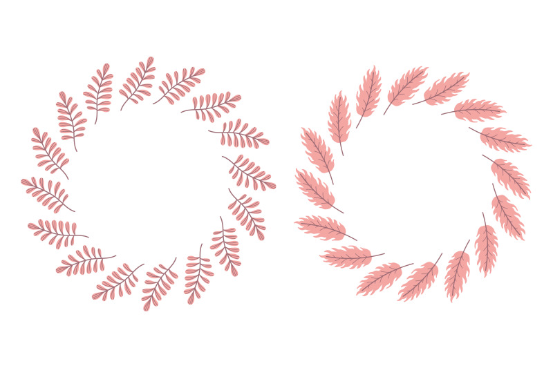 pink-botanical-wreaths-png-clipart