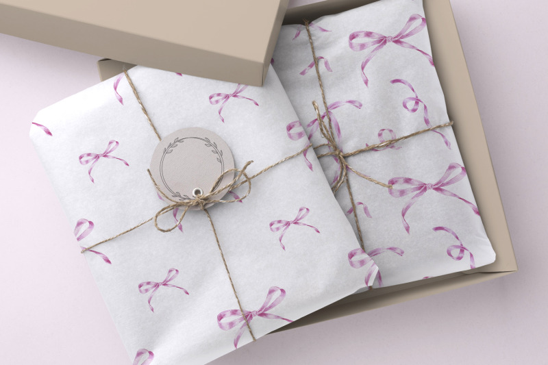 bows-ribbon-watercolor-patterns-seamless