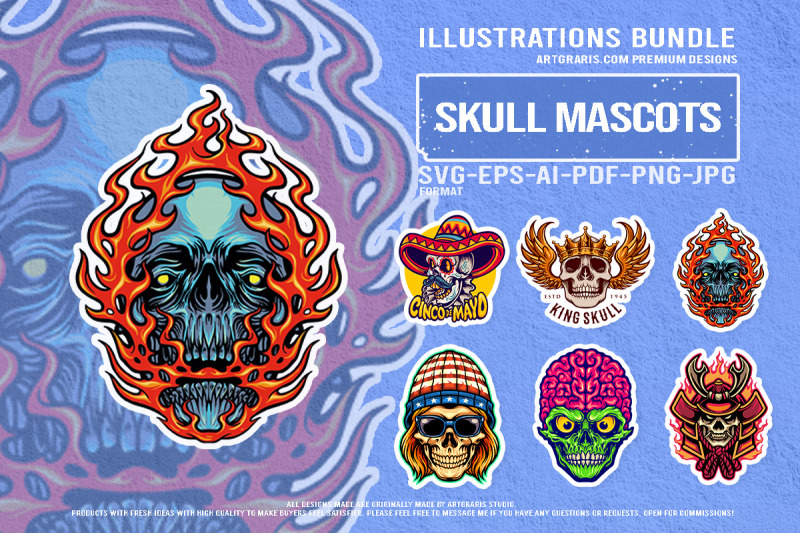 sugar-skull-artwork-flame-crown-sombrero-zombie-warrior