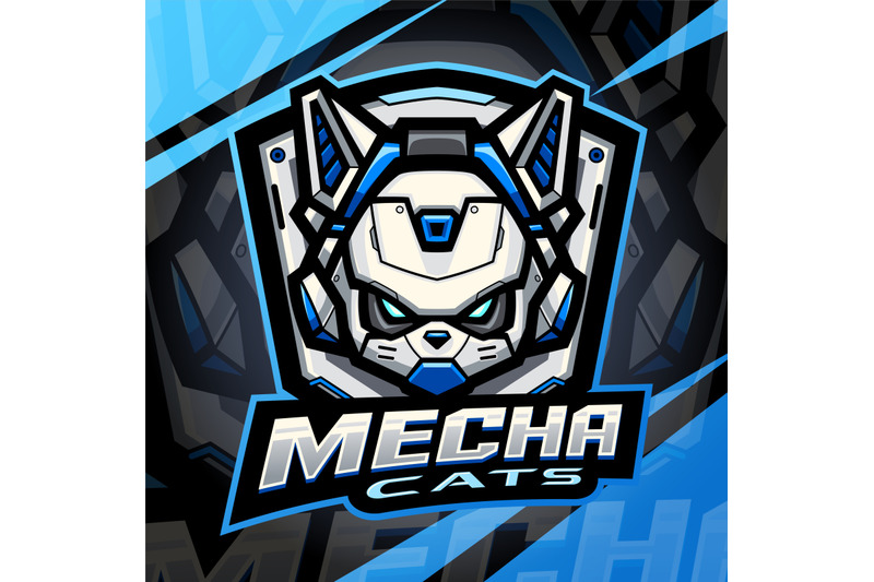 mecha-cats-esport-mascot-logo-design