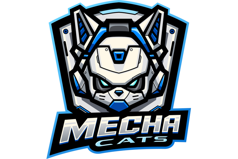 mecha-cats-esport-mascot-logo-design