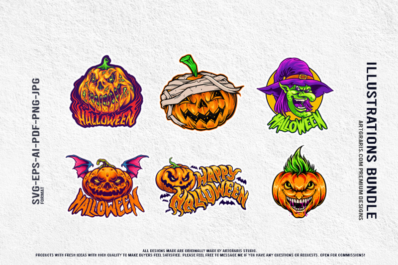 halloween-pumpkin-monsters-with-witch-and-scary-faces-mascot