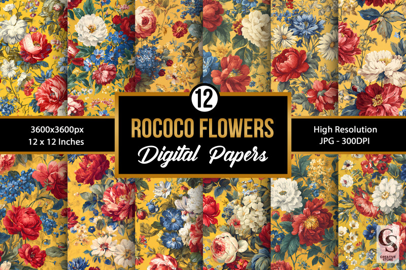 summer-rococo-flowers-digital-paper
