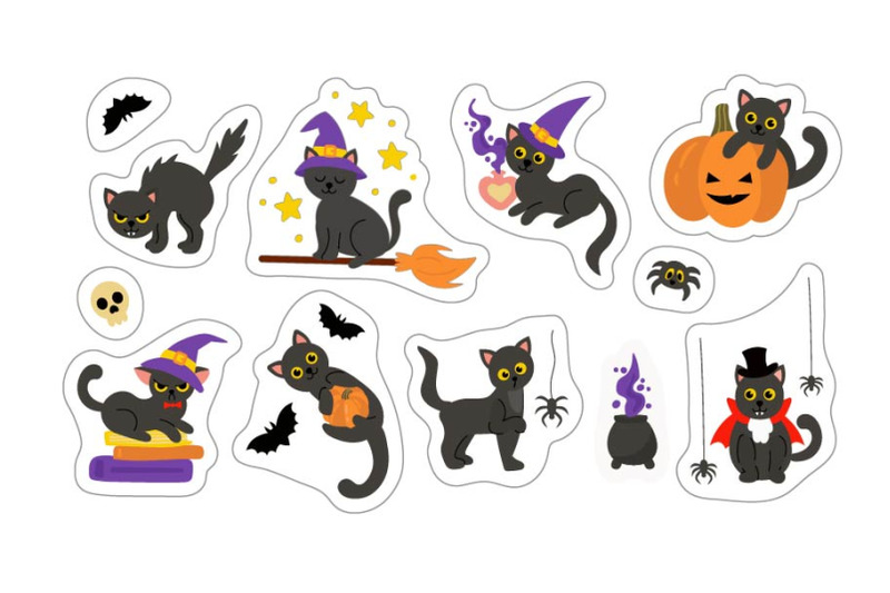 halloween-cats-printable-stickers-cricut-design