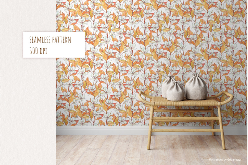 watercolor-autumn-floral-pattern