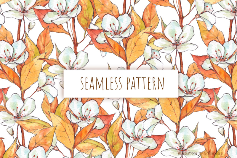 watercolor-autumn-floral-pattern