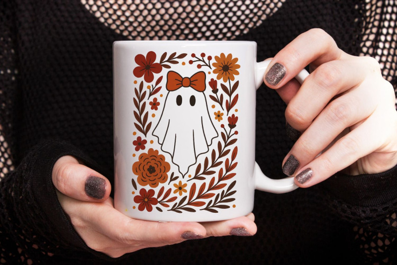 fall-ghost-boho-halloween-png-boho-floral-fall-png