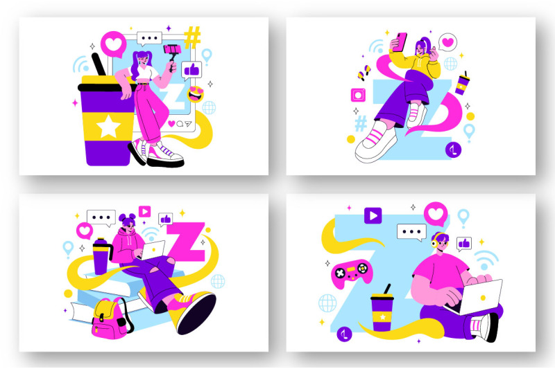 10-gen-z-lifestyle-vector-illustration