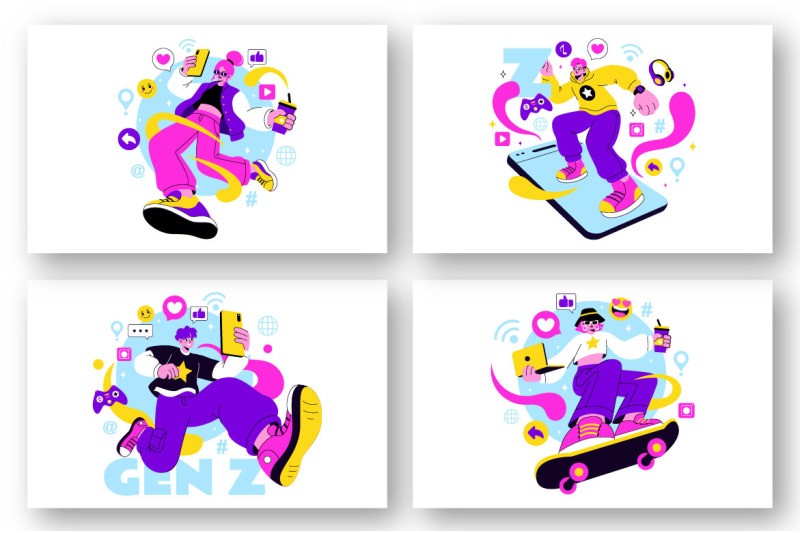 10-gen-z-lifestyle-vector-illustration