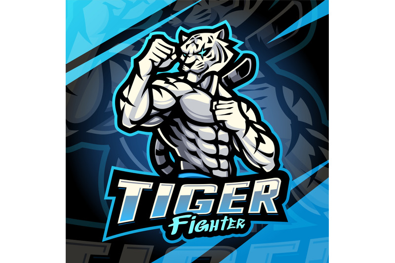 tiger-fighter-esport-mascot-logo-design